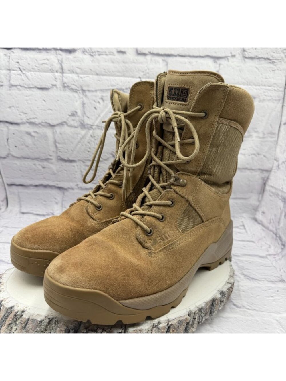 5.11 ATAC 8 Inch Side Zip Coyote Tactical Boots Mens Size 10